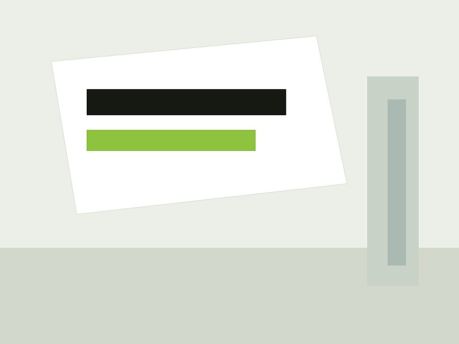 Bürowand mit auffälliger Firmengrafik